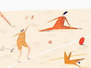 Wall art by The Artcircle: lively depiction of a sports lesson