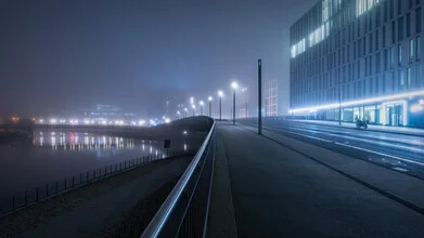 Photo art by Ronny Behnert: Hugo Preuß Bridge in Berlin at night