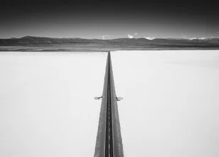 Photo art by Felix Dorn: A calm road leads into the Andes