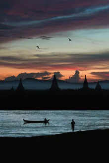 Evening Along the Irrawaddy River - Fineart photography by AJ Schokora