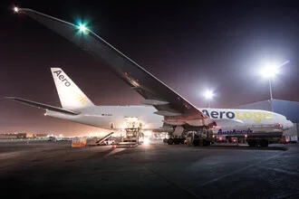Photo art by Inflight Galerie: airplane at JFK airport in New York.