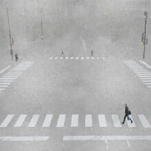 Photo art by Roswitha Schleicher-Schwarz: pedestrian-friendly street with no traffic