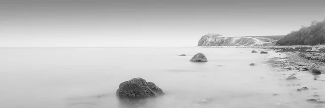 Photo art by Dennis Wehrmann: steep Baltic Sea coast with gentle waves