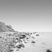 Photo art by Dennis Wehrmann: steep coast at the Baltic Sea, gentle fog over the water.