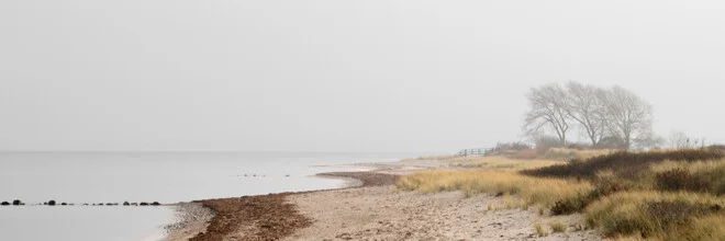 Photo art: serene panorama of the Baltic Sea beach with gentle waves