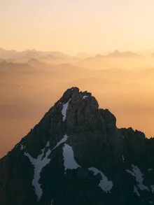 Photo art by Sebastian ‚zeppaio' Scheichl: mountain top in evening light