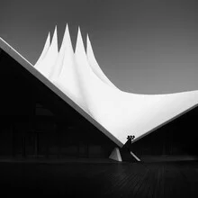 Photo art by Ronny Behnert: monochrome capture of an urban space in Berlin
