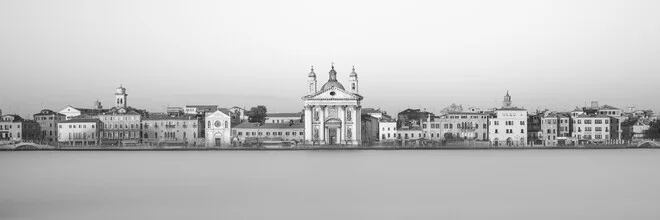 Photo art: panoramic view of Venice with soft colors and a calm mood