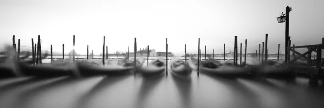 Photo art by Dennis Wehrmann: gondolas at St. Mark's Square in Venice