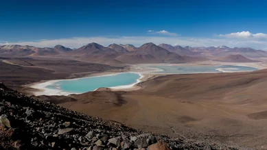 Fotokunst von Mathias Becker: ruhiger Blick auf Laguna Verde in Bolivien