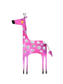 Photo art by The Artcircle: a pink giraffe in a calm setting