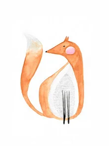 Photo art by The Artcircle: playful fox in soft watercolors