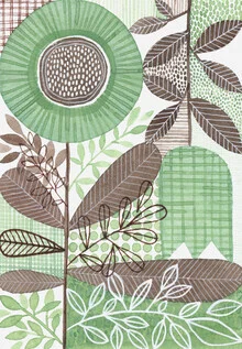 Wall art by The Artcircle: gentle botanical illustration featuring plant motifs