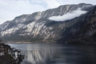 Photo art by Manuel Schaffernak: serene view of the picturesque Hallstatt lake in Austria