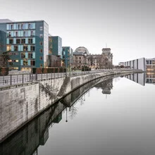 Photo art by Ronny Behnert: calm reflection of the Reichstag in the Spree
