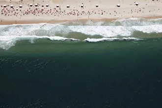 Photo by Florian Büttner: Aerial view of Copacabana in Brazil.