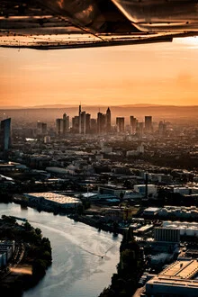 Photo art by Marius Meisinger: View of Frankfurt am Main during sundown