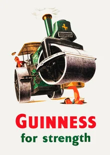 Wall art featuring nostalgic Guinness beer advertisement, creating a relaxed retro vibe.