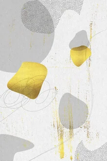 Photo art by Melanie Viola: abstract golden geometric shapes