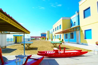 Colorful photo art capturing the summer atmosphere in Italy.
