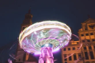 Photo art by Robert Hagstotz: cheerful carousel at Augsburg town hall.