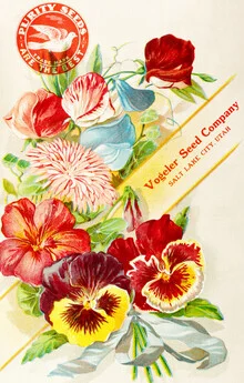 Wandbild mit botanischen Illustrationen von Vintage Nature Graphics: Pflanzenmuster
