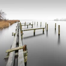 Photo art by Ronny Behnert: mist over water, calm winter landscape