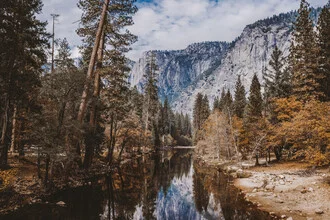Photo art by Jessica Wiedemann: autumn landscape in Yosemite National Park