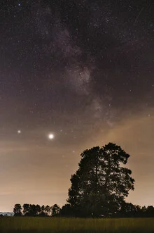 Photo art by Jessica Wiedemann: Milky Way over a Bavarian landscape