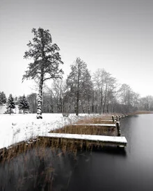 Photo art by Ronny Behnert: Winter landscape at Scharmützelsee with ice and snow.