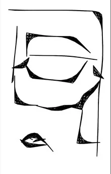 Photo art by Jwan Ibrahim: abstract depiction of a woman’s face with eyes