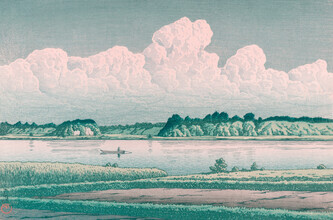 Japanese Vintage Art, The lake by Hasui Kawase