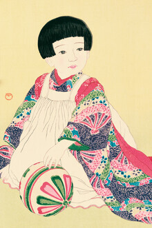 Japanese Vintage Art, Portrait Of A Child #2 by Hasui Kawase