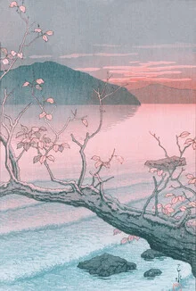 Wall art by Japanese vintage art: serene autumn landscape with colorful leaves.