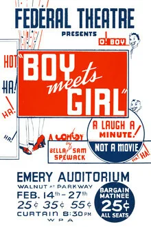 Illustration by Vintage Collection: a boy meets a girl in a nostalgic setting