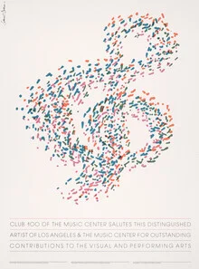 Wall art by Vintage Collection: stylish illustration of Club 100 in Los Angeles