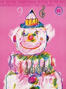 Illustration of the Pennsylvania Festival of the Arts 1980, vibrant color design.