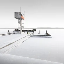 Photo art by Ronny Behnert: Müggelsee Tower in winter, soft colors and calm mood