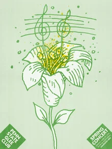 Wall art by Vintage Collection: cheerful glee club at a spring concert.