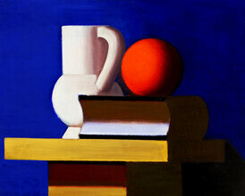 Art Classics, Vilhelm Lundstrøm: Still Life with White Jar, Orange and Book