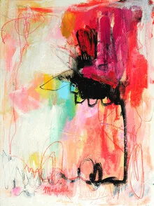 Colorful wall art by Marisol Evora: abstract composition with strokes and brush strokes