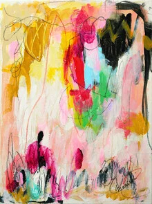 Wall art by The Artcircle: Colorful abstract illustration with vibrant shapes