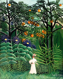 Art Classics, Woman Walking in an Exotic Forest by Henri Rousseau