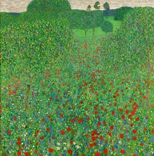 Wall art by Art Classics: vibrant poppy field under a blue sky