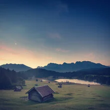 Photo art by Franz Sussbauer: moody morning light over the mountains