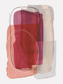 Abstract illustration with brush strokes in soft colors and a harmonious style.