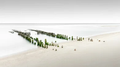 Photo art by Ronny Behnert: calm long exposure of Rantum groynes on Sylt