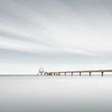 Photo art by Ronny Behnert: pier at Zingst, calm water surface, harmonious colors