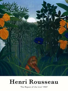 Wall art by Art Classics: lion enjoying a meal in the jungle