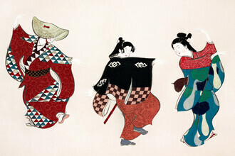 Japanese Vintage Art, Tänzer aus Momoyogusa - Deutschland, Europa)